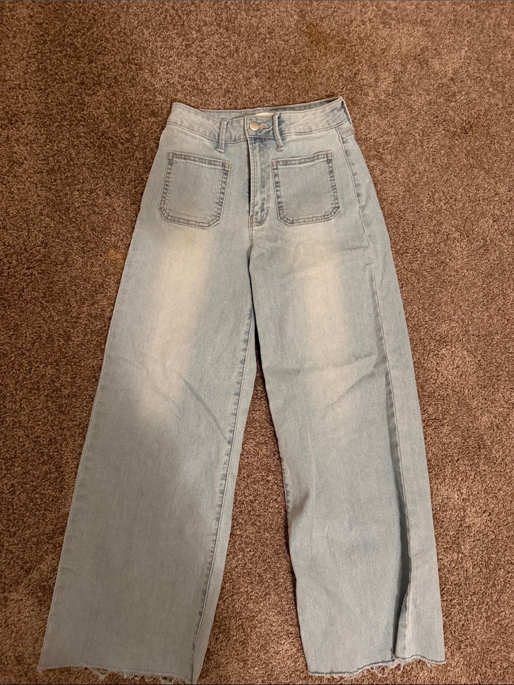 Altar'd State Light Blue High-Rise Wide Leg Jeans